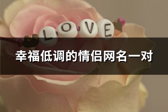 幸福低調的情侶網名一對(共394個)