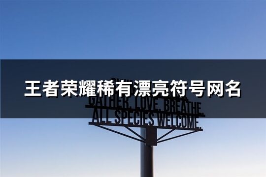 王者榮耀稀有漂亮符號網(wǎng)名(優(yōu)選69個(gè))