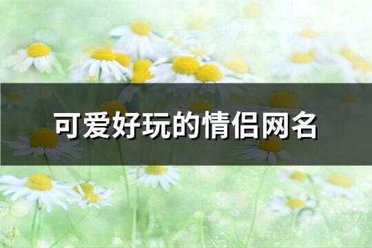 可愛好玩的情侶網名(精選73個)