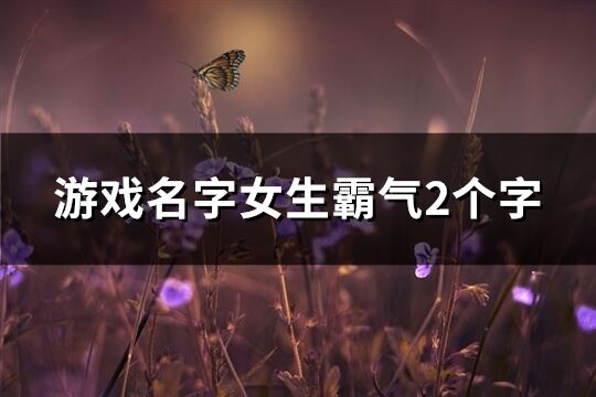 游戲名字女生霸氣2個字(精選1412個)
