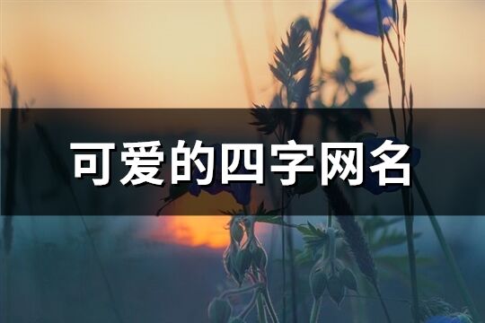 可愛的四字網(wǎng)名(精選966個(gè))