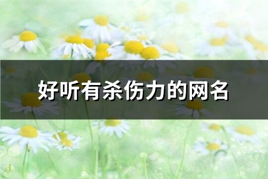 好聽有殺傷力的網(wǎng)名(共333個)