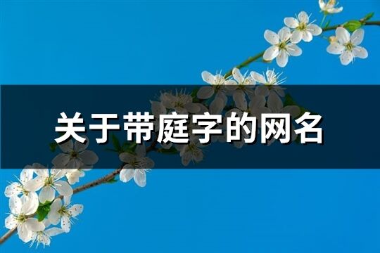 關于帶庭字的網名(精選64個)