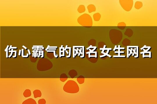 傷心霸氣的網名女生網名(219個)