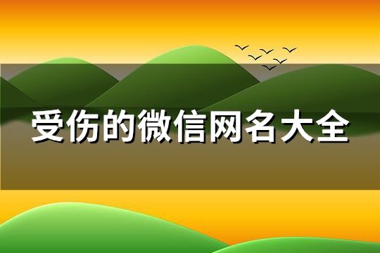 受傷的微信網名大全(共290個)
