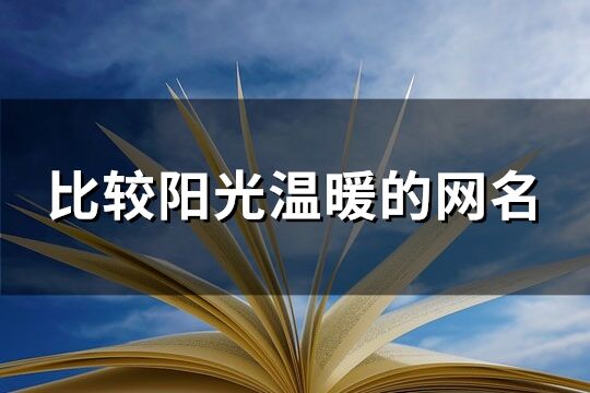 比較陽光溫暖的網名(精選176個)