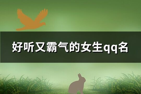 好聽又霸氣的女生qq名(118個)