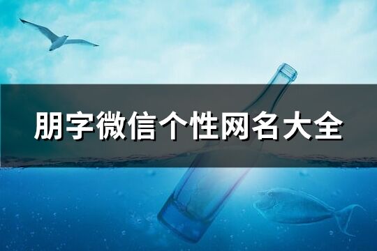 朋字微信個性網名大全(優選100個)