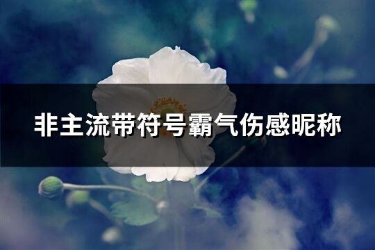非主流帶符號霸氣傷感昵稱(優選154個)