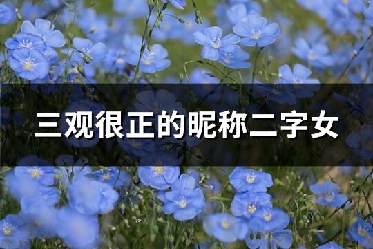 三觀很正的昵稱(chēng)二字女(252個(gè))
