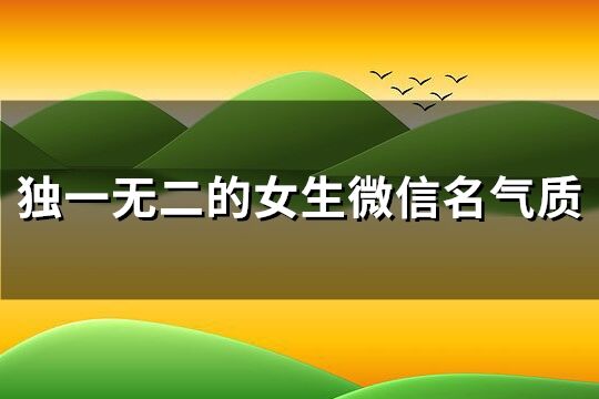 獨一無二的女生微信名氣質(共182個)