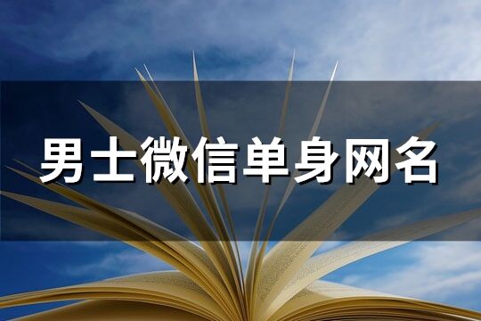 男士微信單身網名(優選163個)