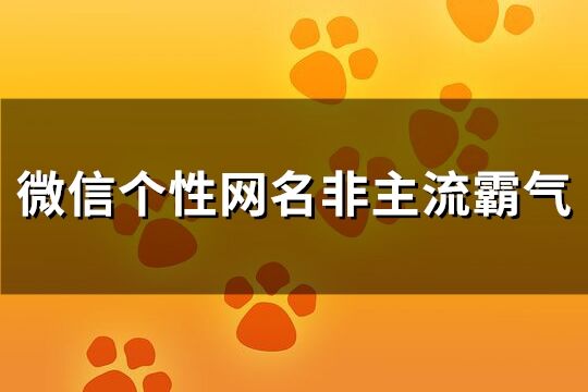 微信個性網名非主流霸氣(192個)
