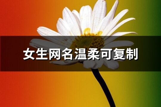 女生網(wǎng)名溫柔可復(fù)制(優(yōu)選244個(gè))