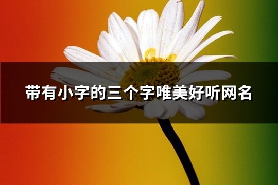 帶有小字的三個字唯美好聽網名(優選224個)