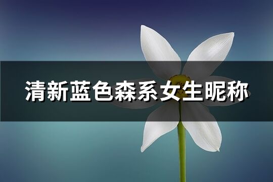 清新藍(lán)色森系女生昵稱(chēng)(97個(gè))