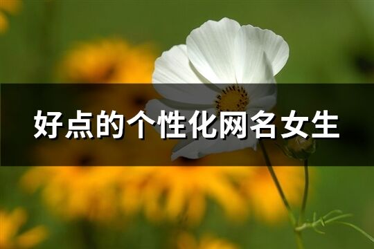 好點的個性化網(wǎng)名女生(優(yōu)選114個)