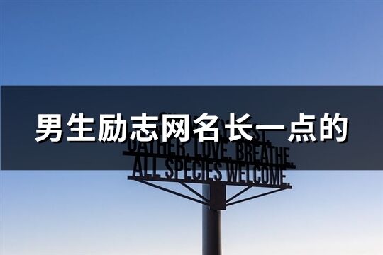 男生勵(lì)志網(wǎng)名長(zhǎng)一點(diǎn)的(優(yōu)選175個(gè))