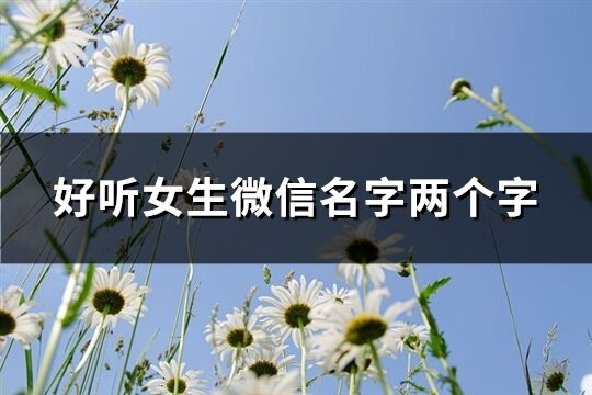 好聽女生微信名字兩個字(275個)