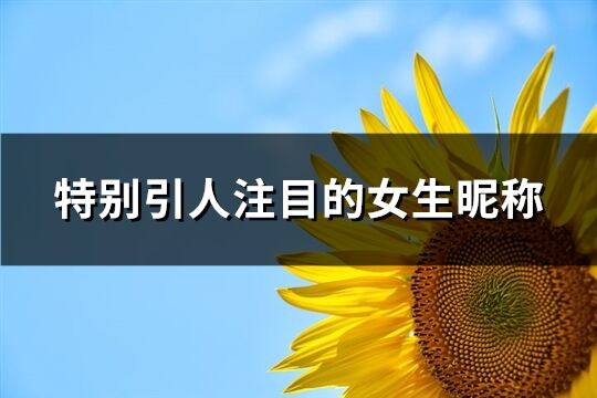 特別引人注目的女生昵稱(551個)