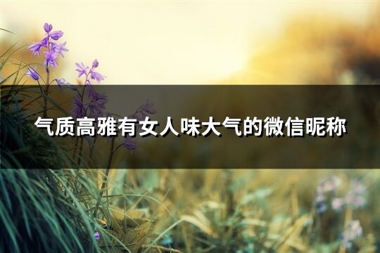 氣質高雅有女人味大氣的微信昵稱(精選432個)