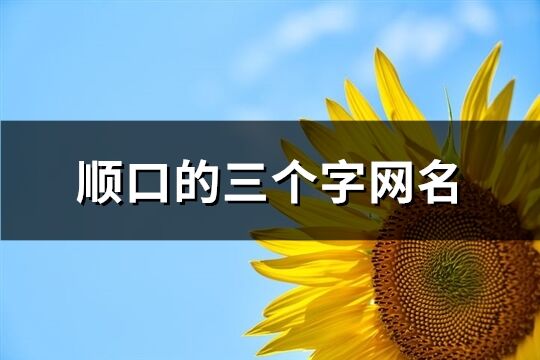 順口的三個(gè)字網(wǎng)名(246個(gè))