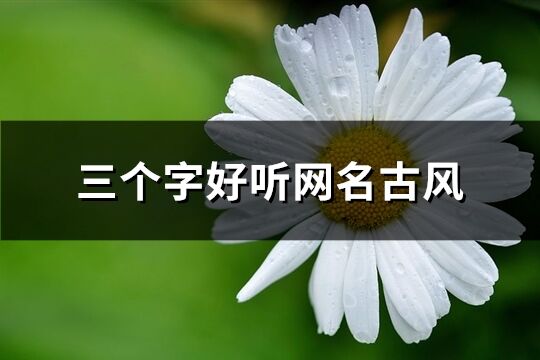 三個字好聽網名古風(共293個)
