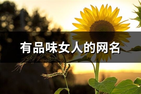 有品味女人的網名(優選352個)