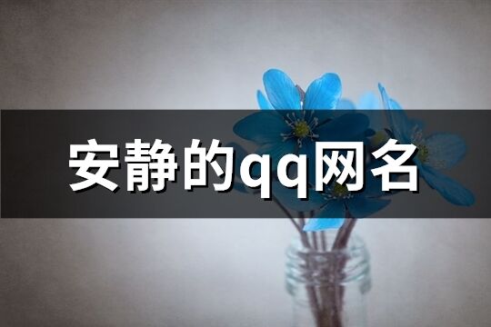 安靜的qq網(wǎng)名(119個(gè))