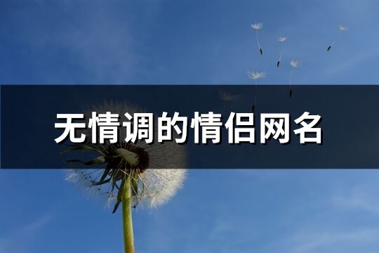 無情調(diào)的情侶網(wǎng)名(共98個)