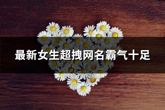 最新女生超拽網名霸氣十足(共557個)