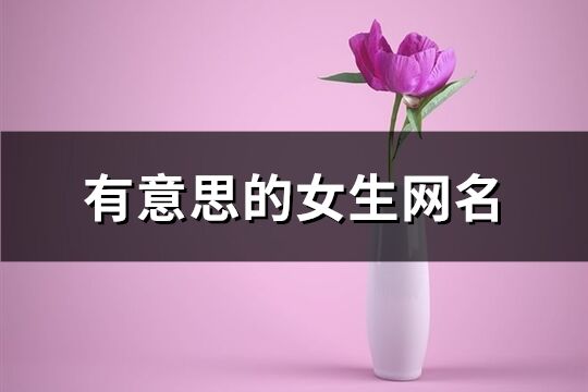 有意思的女生網名(精選315個)