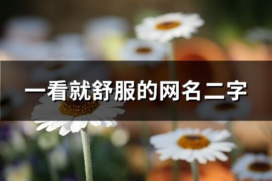 一看就舒服的網名二字(優選496個)