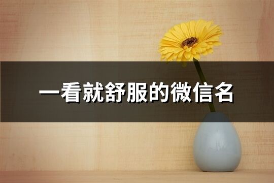 一看就舒服的微信名(精選336個(gè))