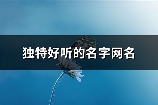 獨特好聽的名字網名(精選393個)