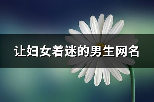 讓婦女著迷的男生網名(共152個)