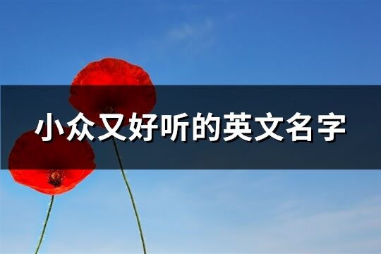 小眾又好聽的英文名字(共145個)