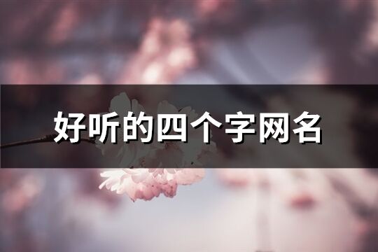 好聽的四個字網(wǎng)名(優(yōu)選667個)