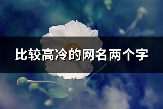 比較高冷的網(wǎng)名兩個(gè)字(優(yōu)選1028個(gè))