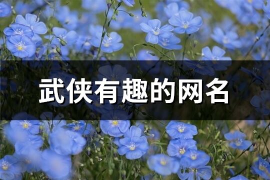 武俠有趣的網(wǎng)名(共410個(gè))