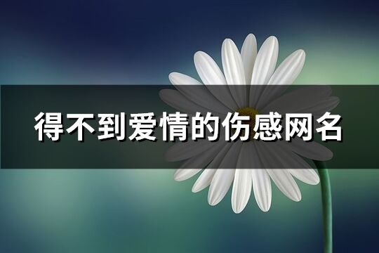 得不到愛情的傷感網(wǎng)名(共129個)
