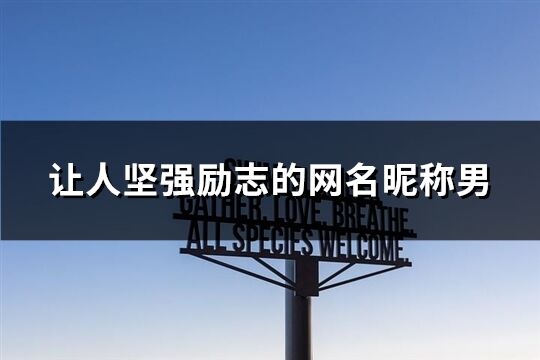 讓人堅強勵志的網名昵稱男(263個)