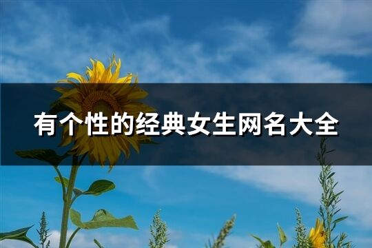 有個性的經典女生網名大全(優選381個)