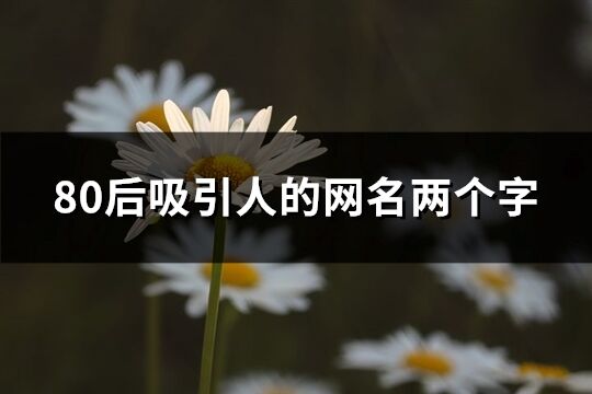 80后吸引人的網名兩個字(共440個)