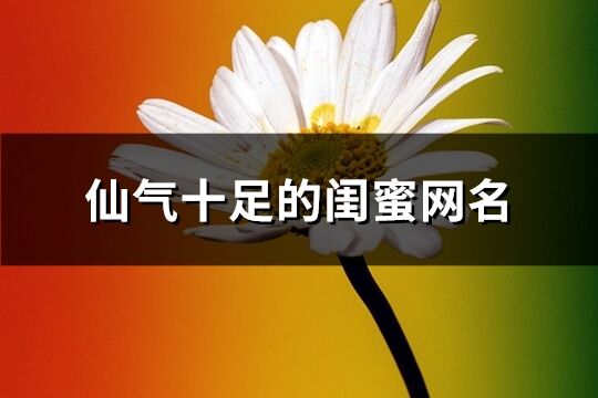 仙氣十足的閨蜜網名(共128個)