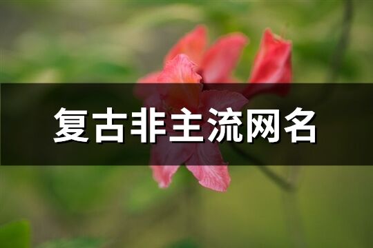 復古非主流網名(精選89個)