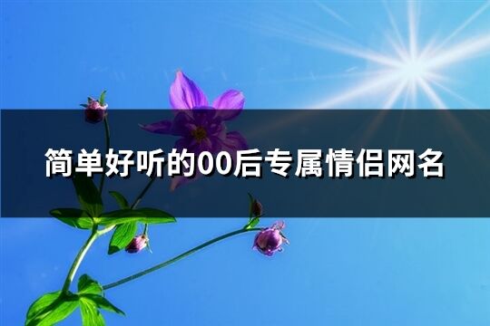 簡單好聽的00后專屬情侶網名(共94個)