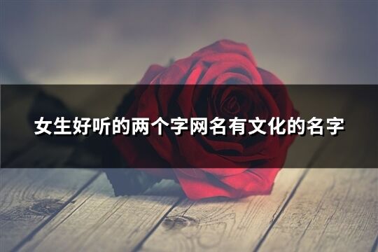 女生好聽的兩個字網名有文化的名字(精選575個)
