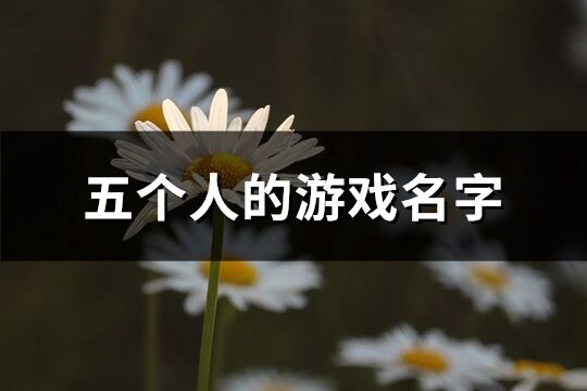 五個(gè)人的游戲名字(精選110個(gè))
