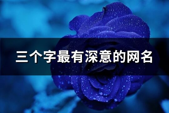 三個(gè)字最有深意的網(wǎng)名(優(yōu)選403個(gè))